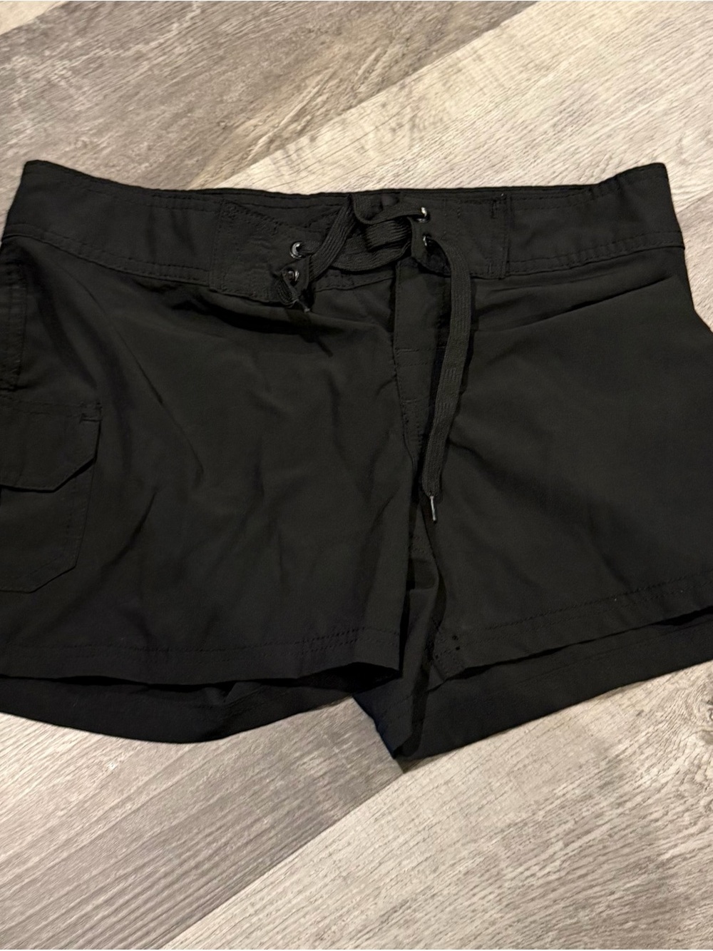 Kanu Surf Black Women's Athletic Drawstring Shorts